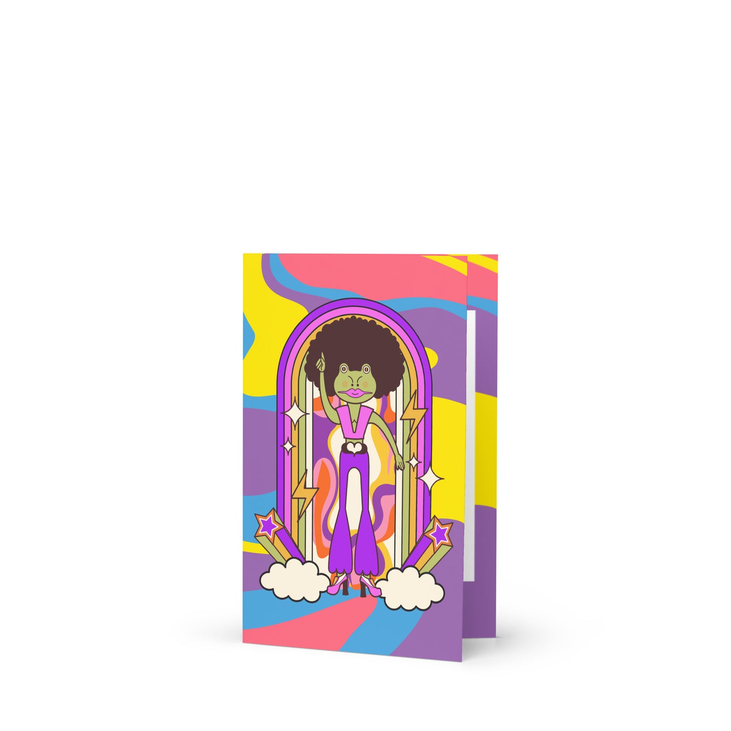 Disco Frog Greeting card