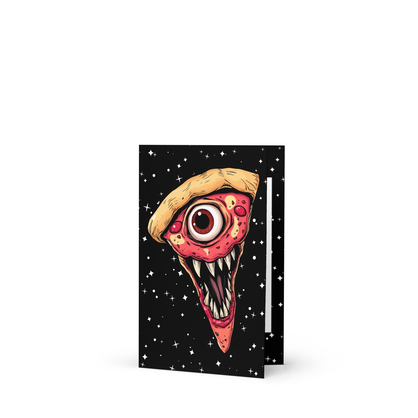 Funny pizza slice Greeting card