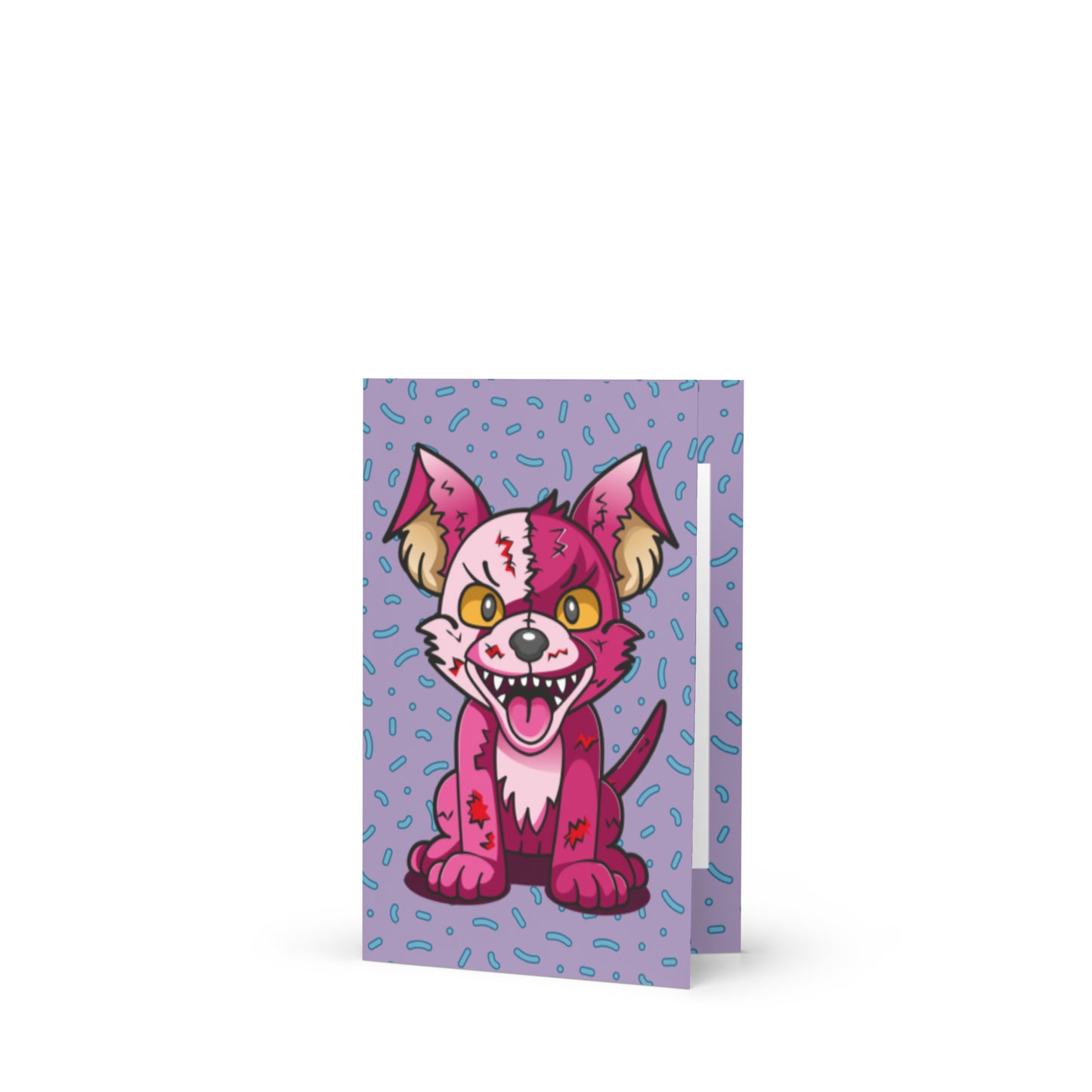 The Creepy Cute Plush Dog Greeting card