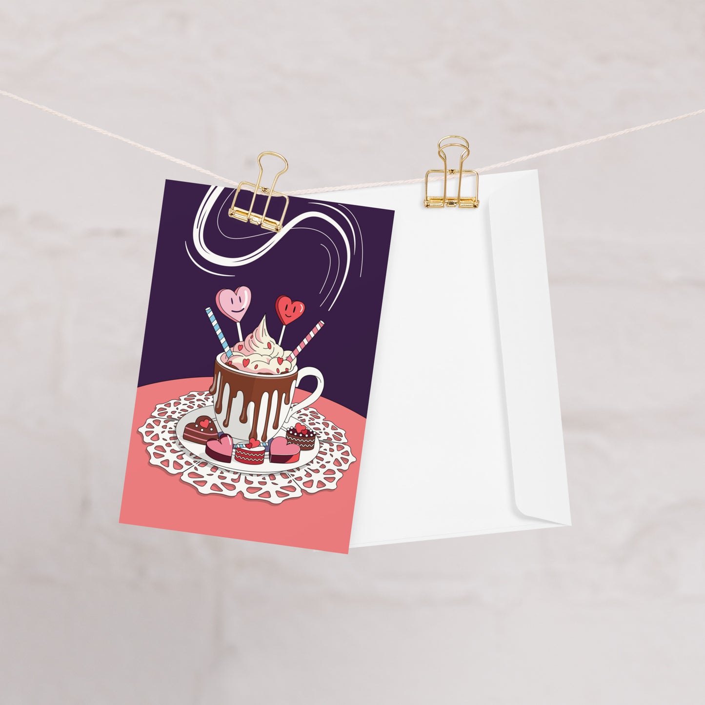 A cozy cup of love greeting card