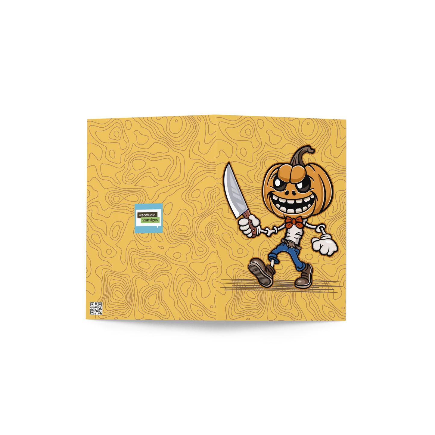 Pumpkin Slayer is Here! Greeting card