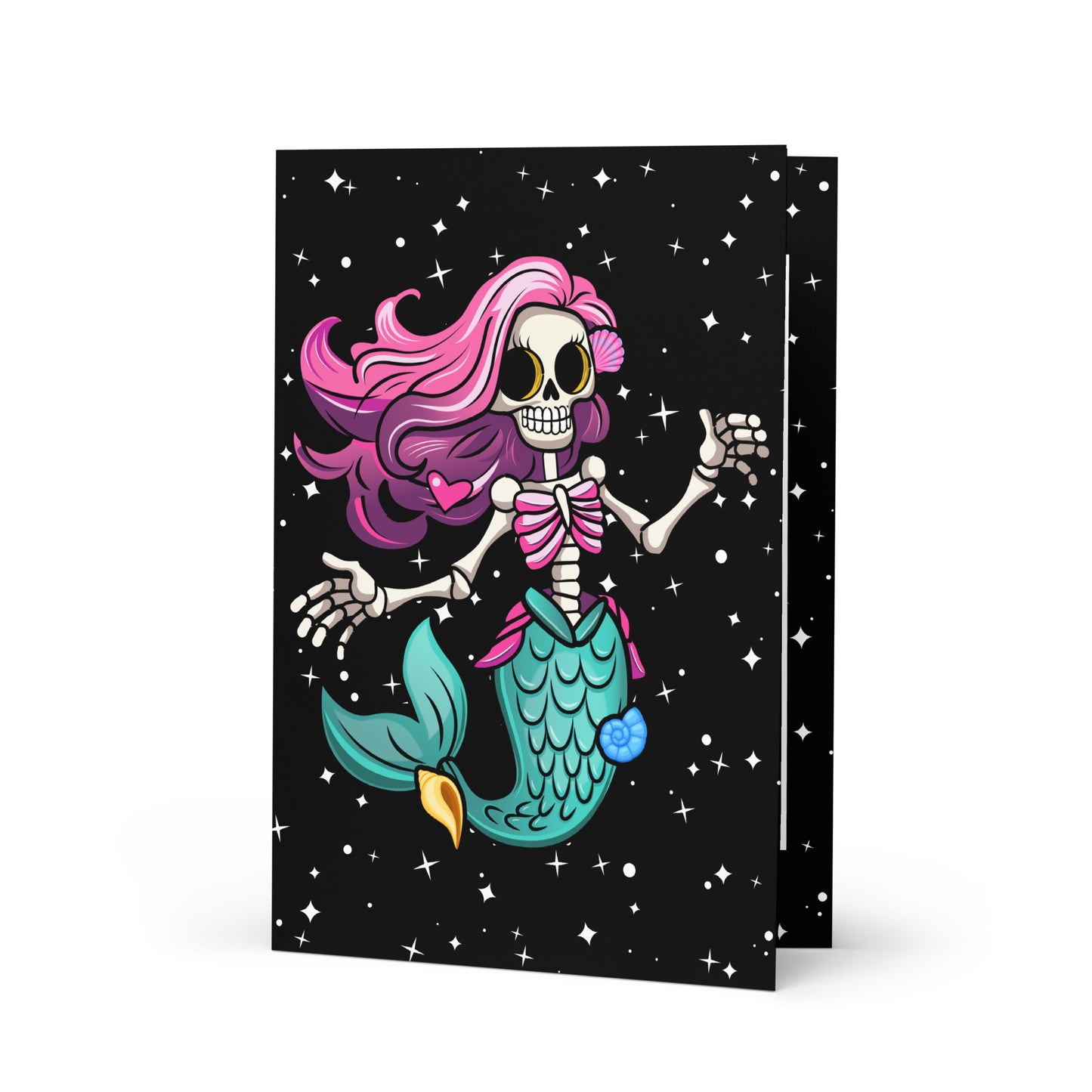 Skeleton Mermaid Greeting card