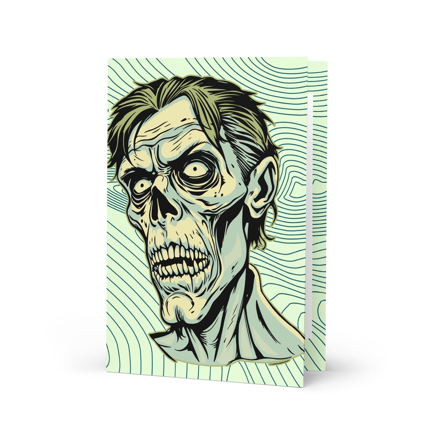 Franken zombie greeting card