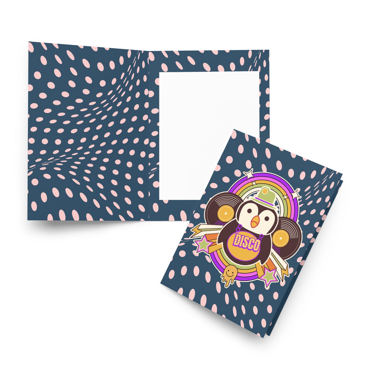 Disco Pinguin Greeting card