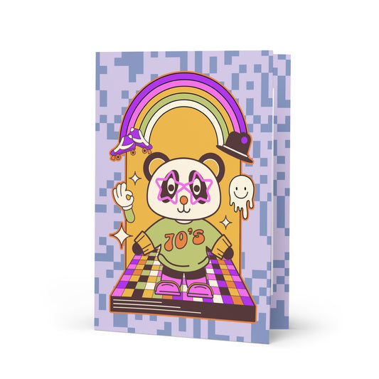 Disco Panda Greeting card