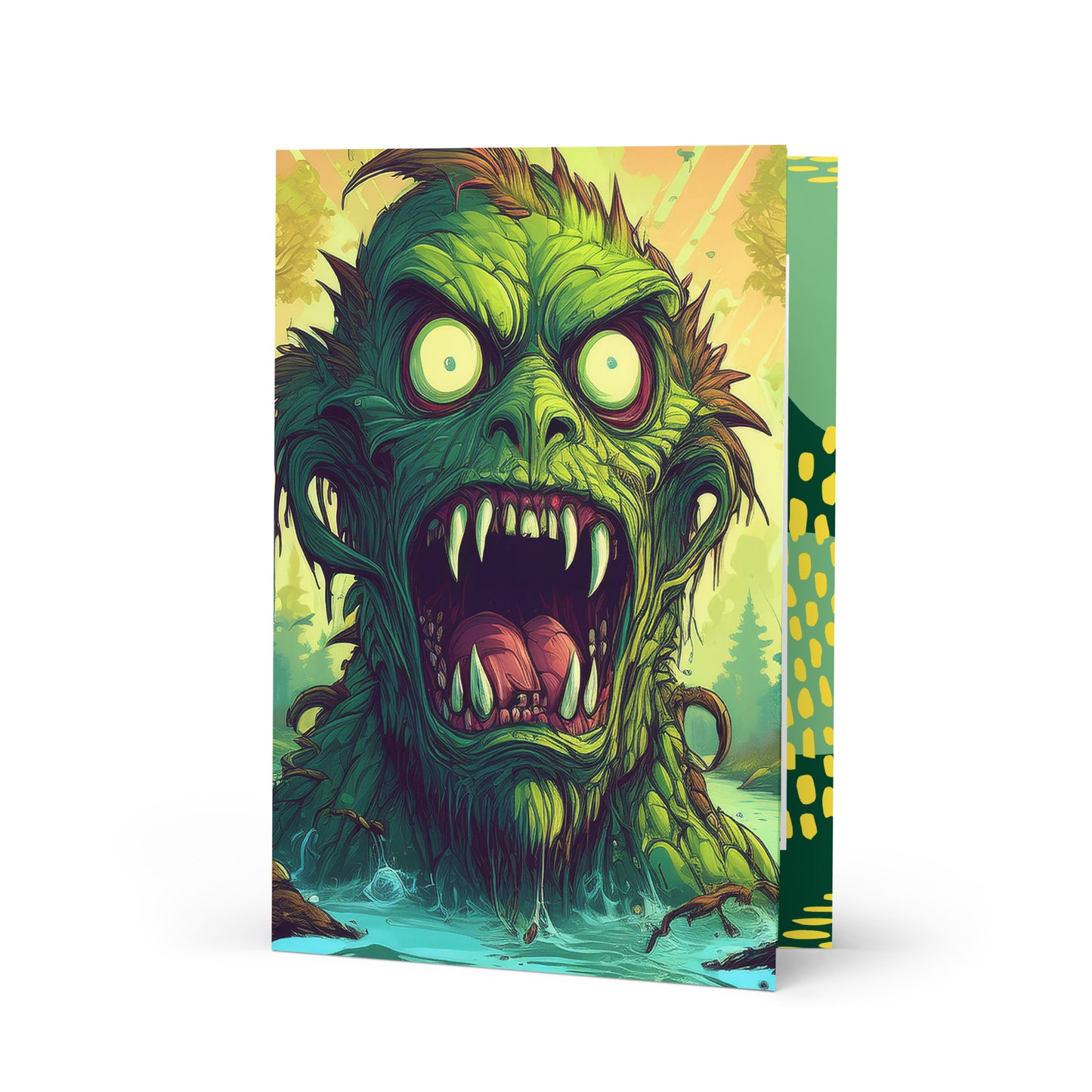 Scary Swamp Monster Greeting card