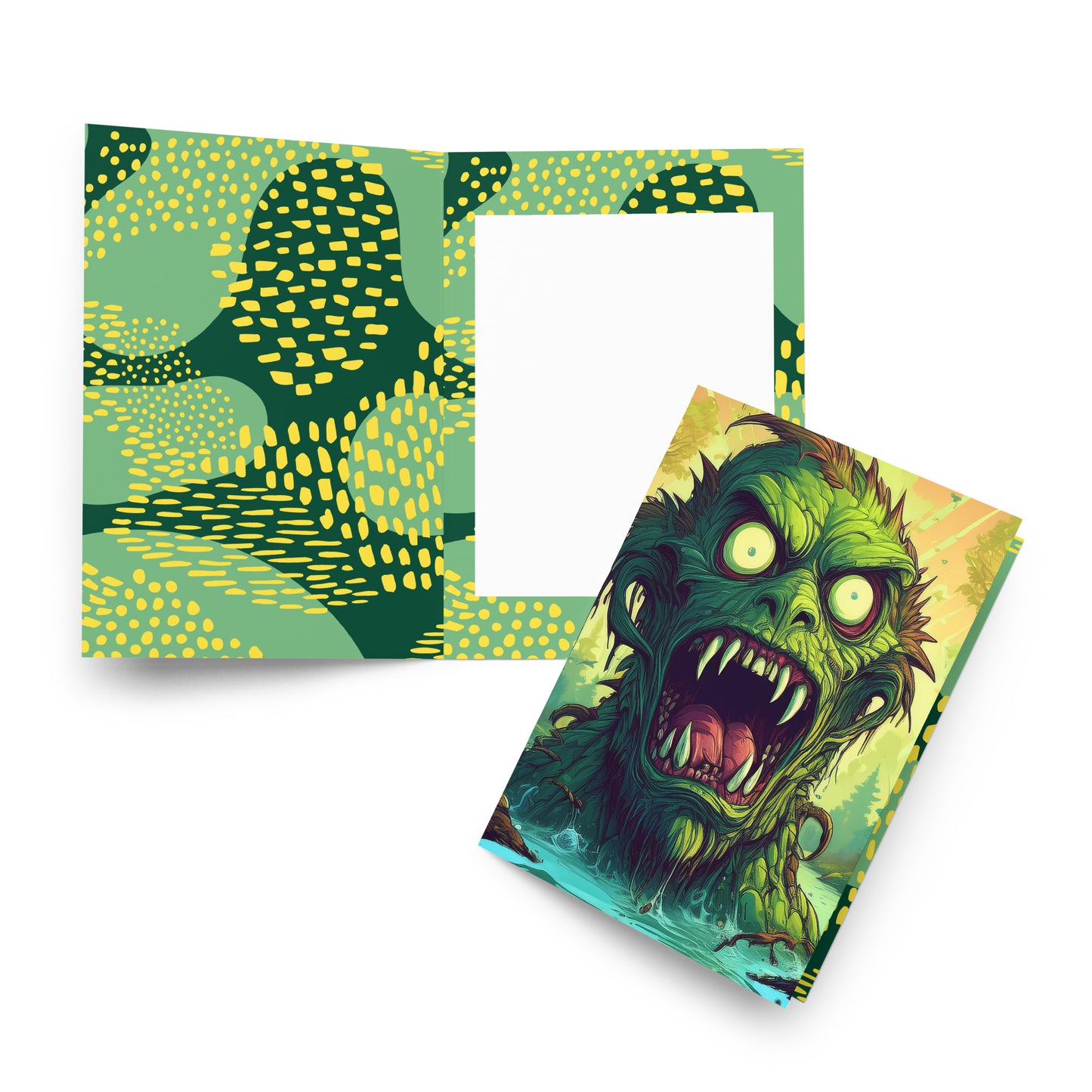 Scary Swamp Monster Greeting card