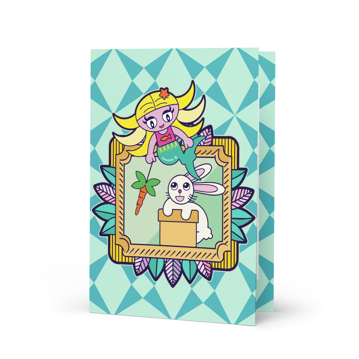 Mermaid & Bunny Greeting card