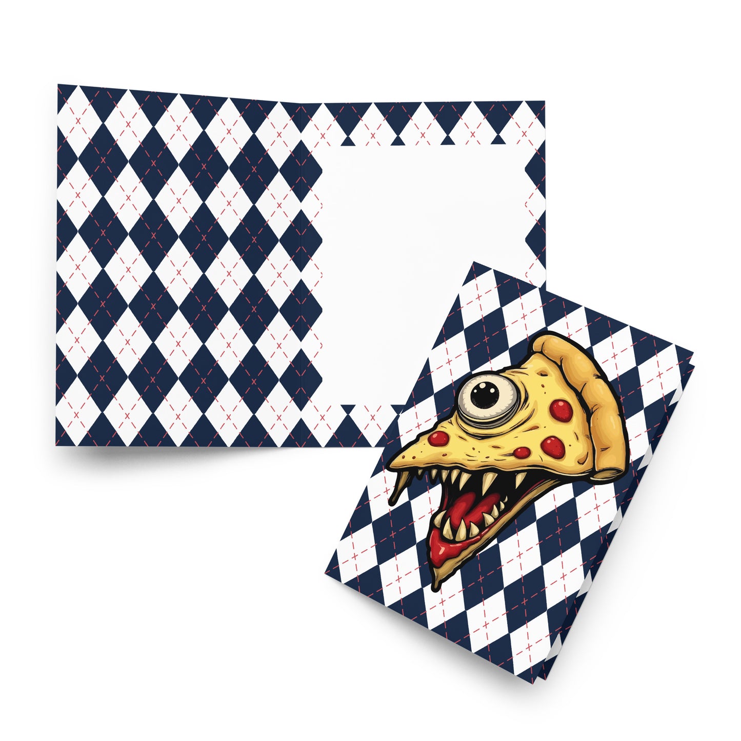 Zombie Pizza Slice Greeting card