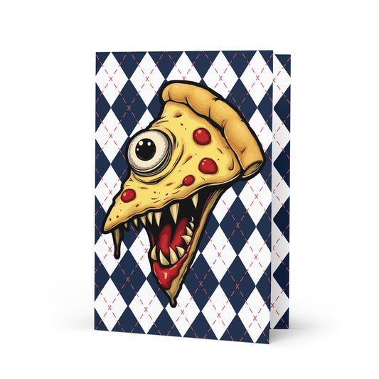 Zombie Pizza Slice Greeting card