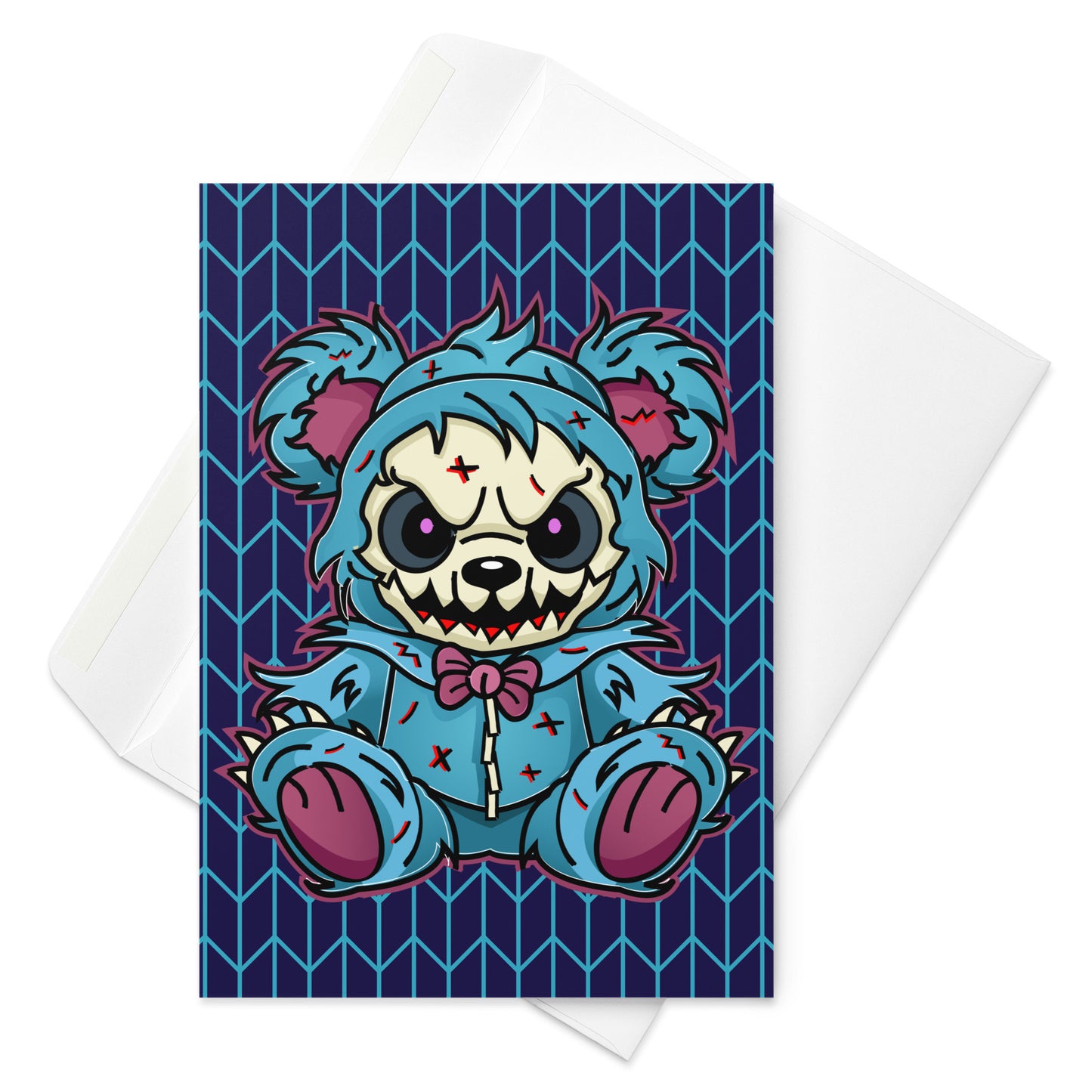 Cute Zombie Bear Greeting card