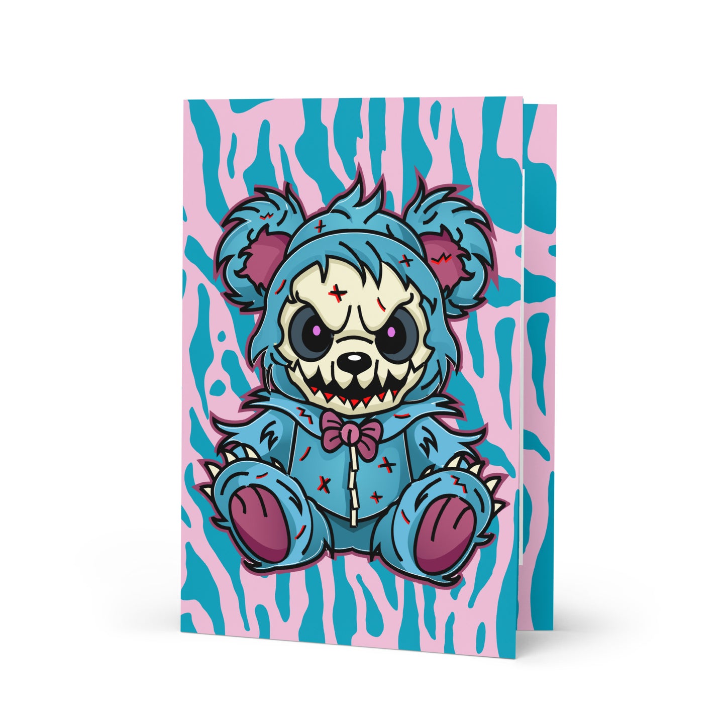 Cute Zombie Bear Greeting card