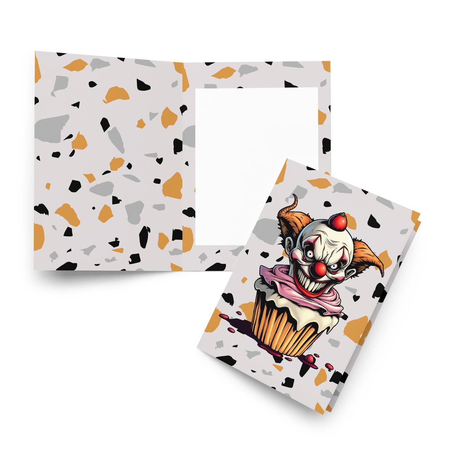 Big Teeth evil clown Greeting card