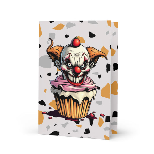 Big Teeth evil clown Greeting card