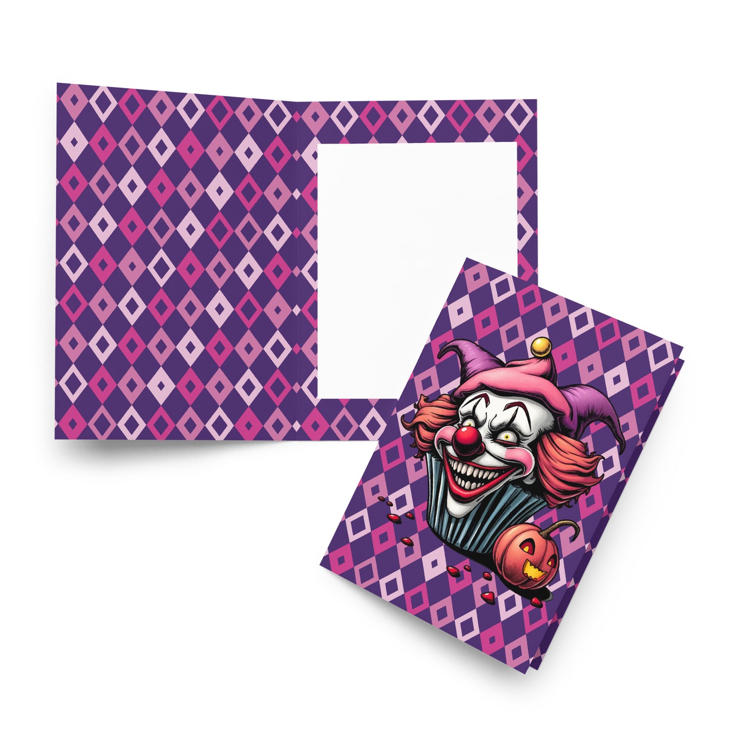 Evil Cupcake Clown Greeting card