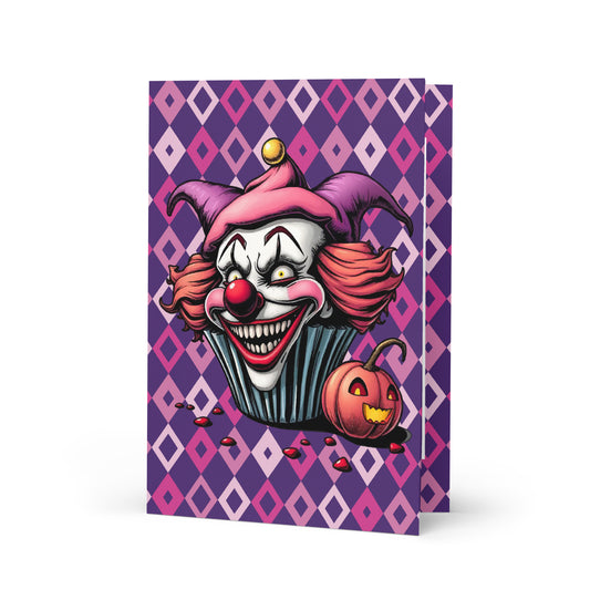 Evil Cupcake Clown Greeting card