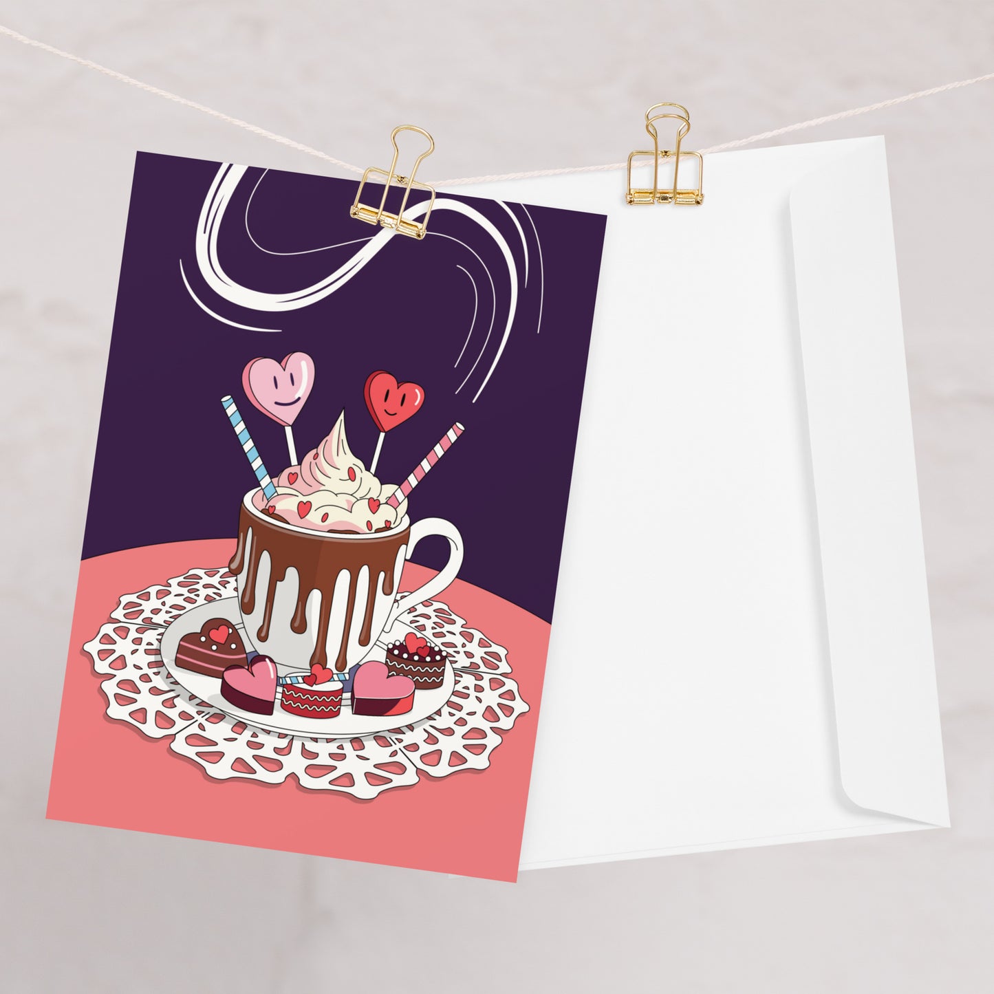 A cozy cup of love greeting card