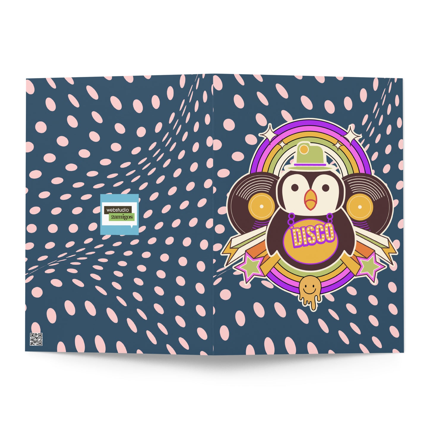 Disco Pinguin Greeting card