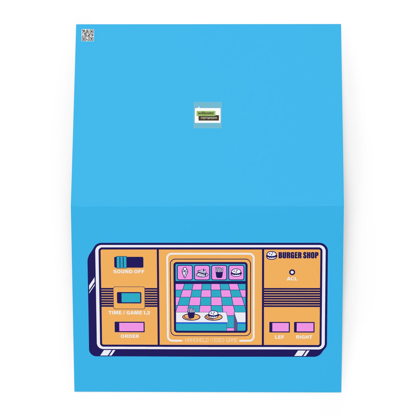 Video Game - Burger Shop Greeting card