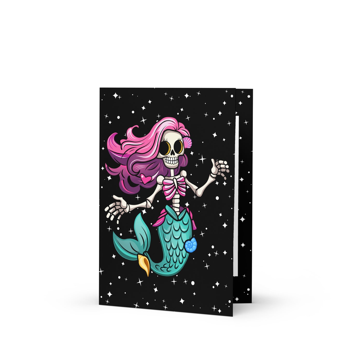 Skeleton Mermaid Greeting card