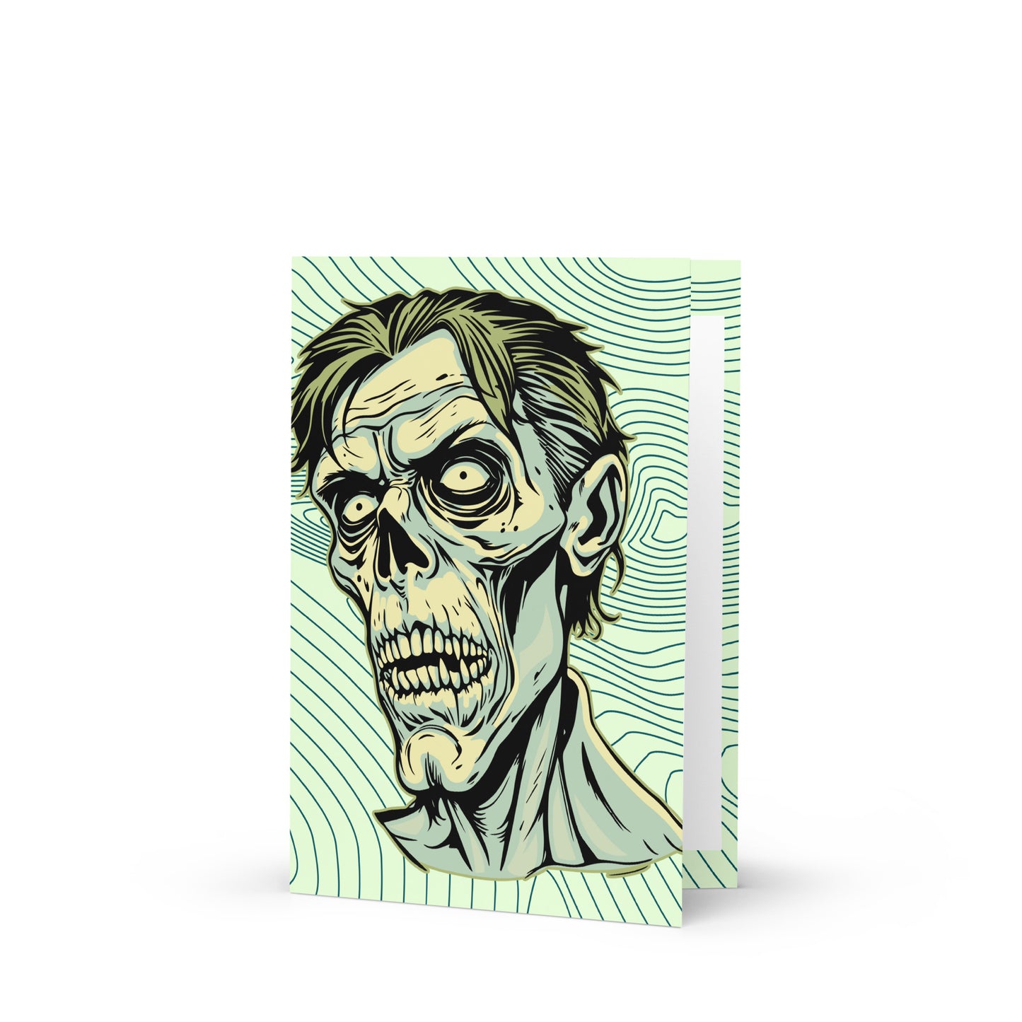 Franken zombie greeting card