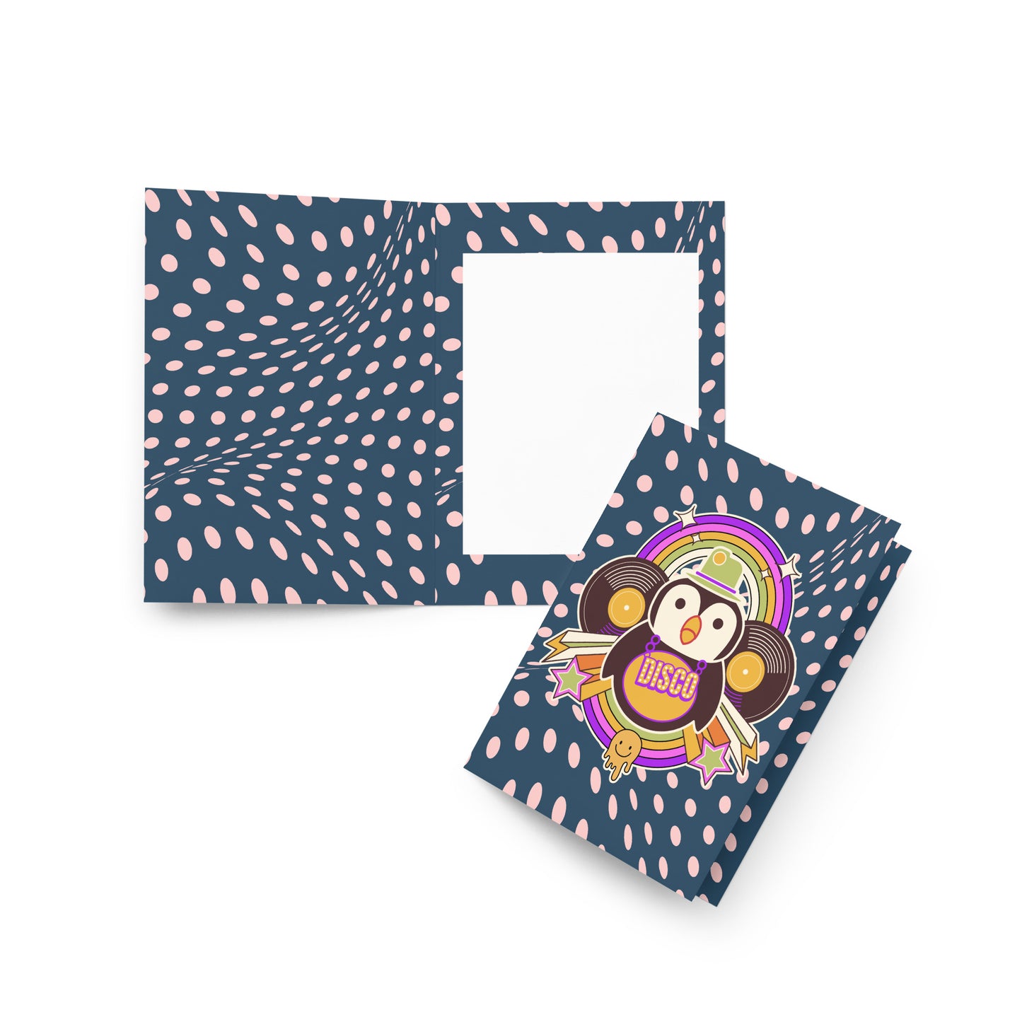 Disco Pinguin Greeting card