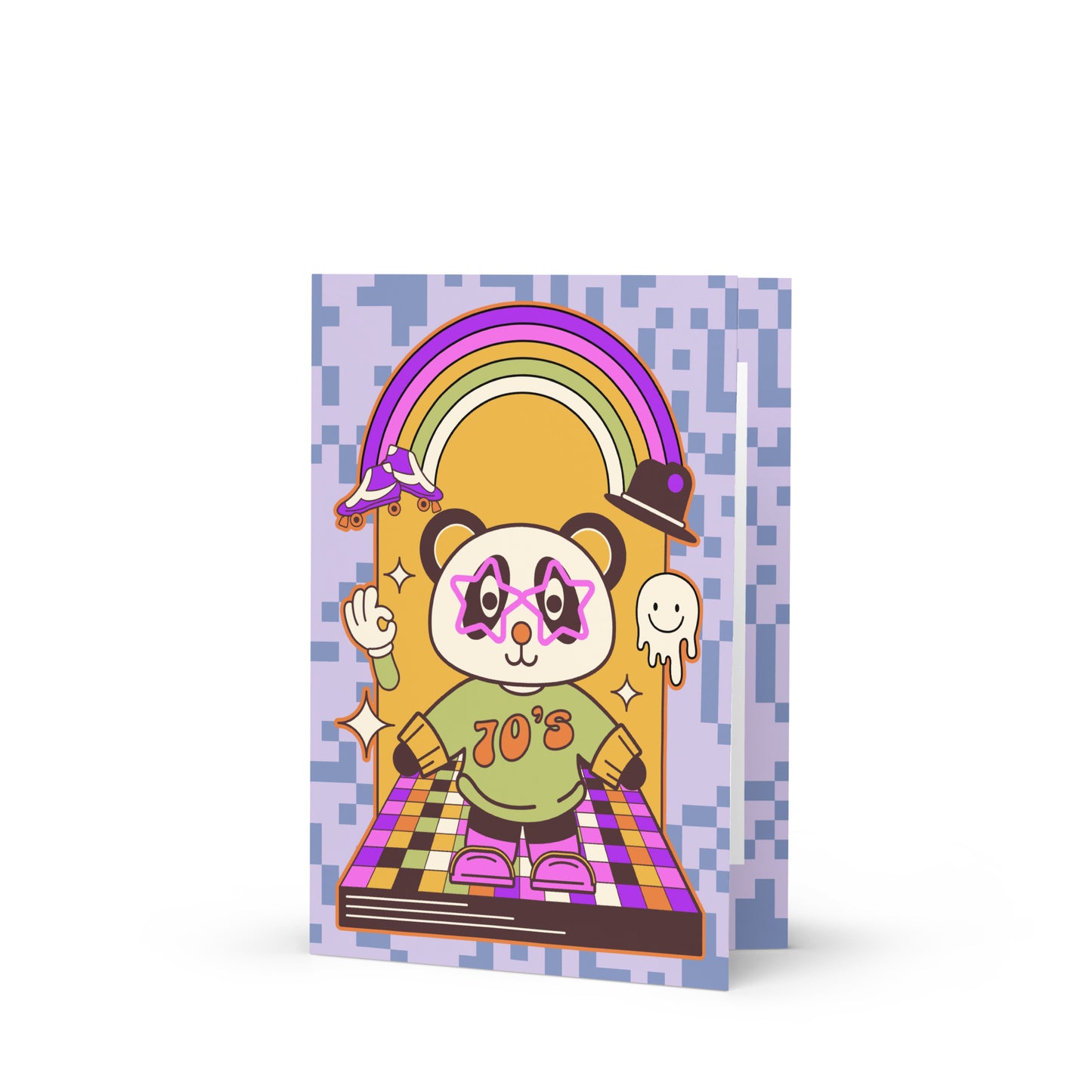 Disco Panda Greeting card