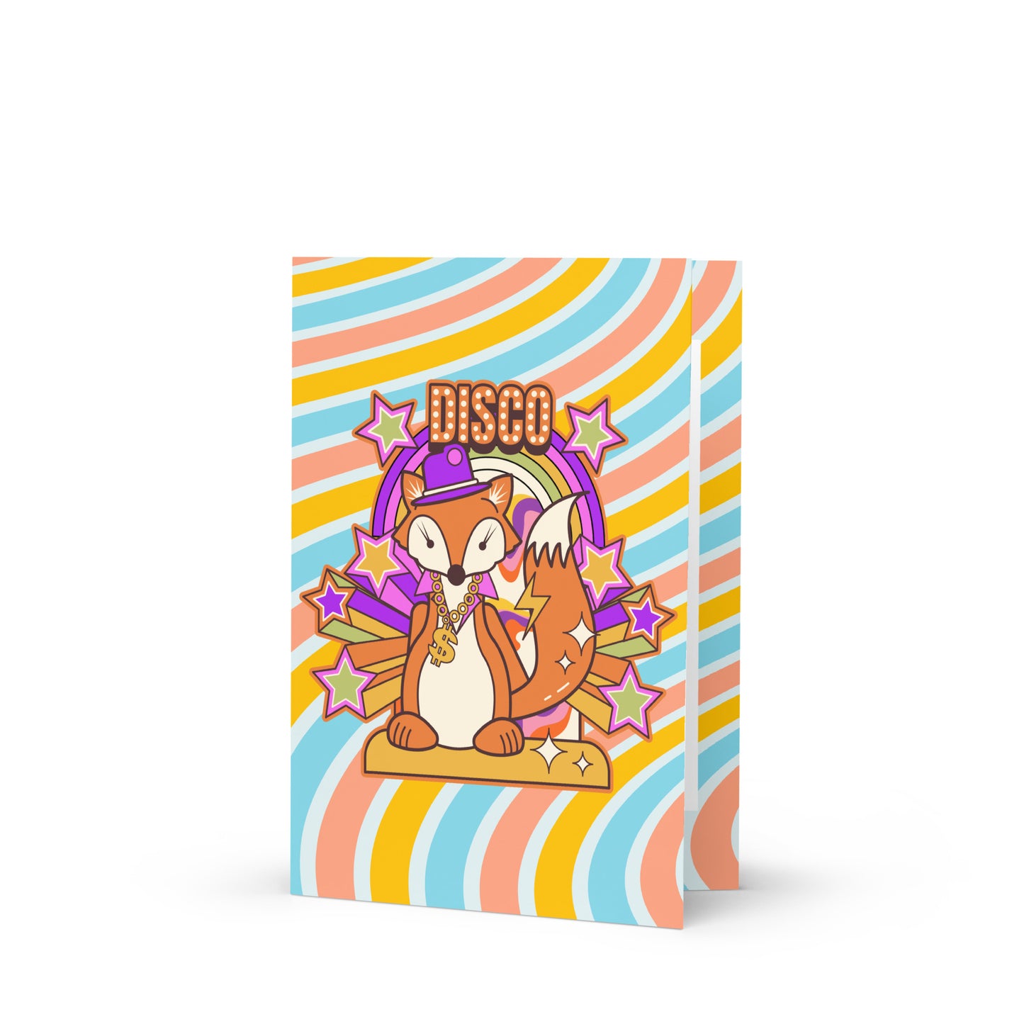 Disco Fox Greeting card