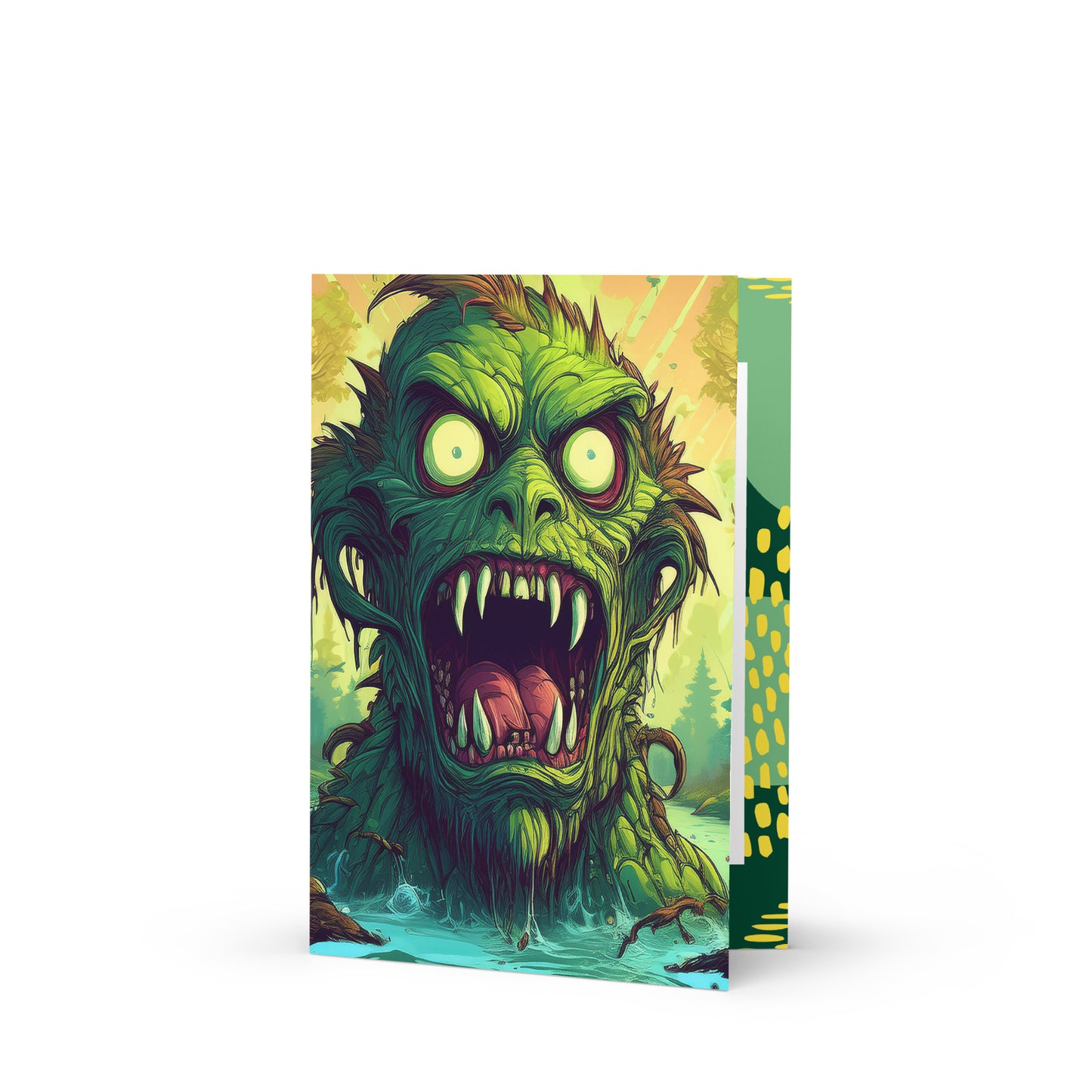 Scary Swamp Monster Greeting card