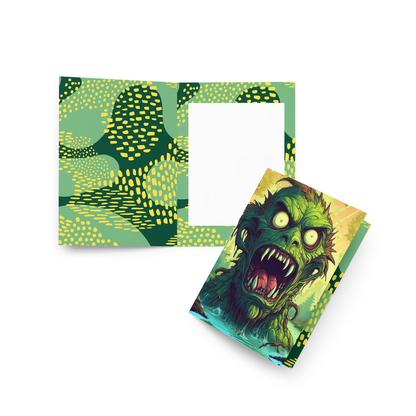 Scary Swamp Monster Greeting card