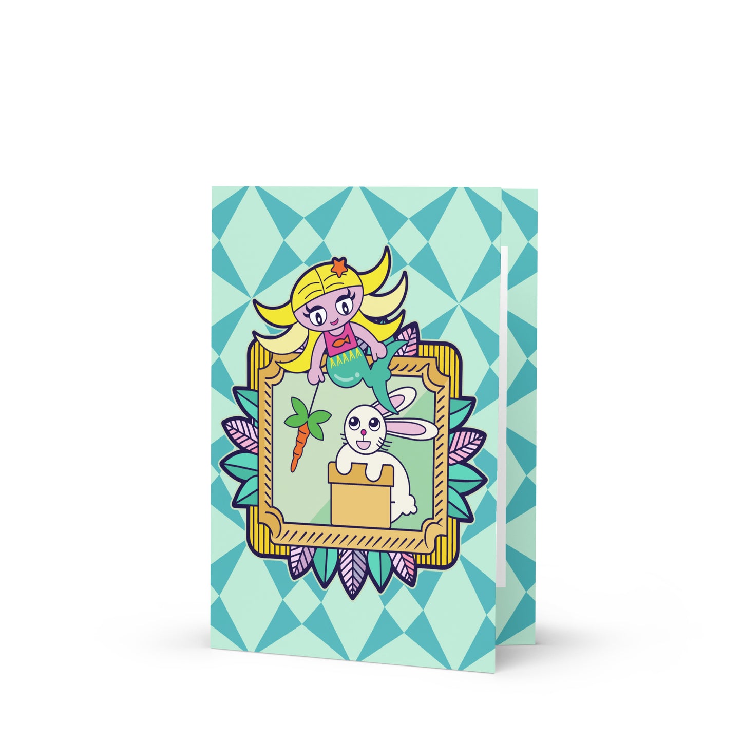 Mermaid & Bunny Greeting card