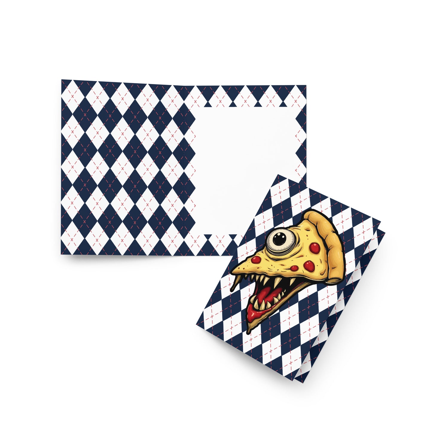 Zombie Pizza Slice Greeting card