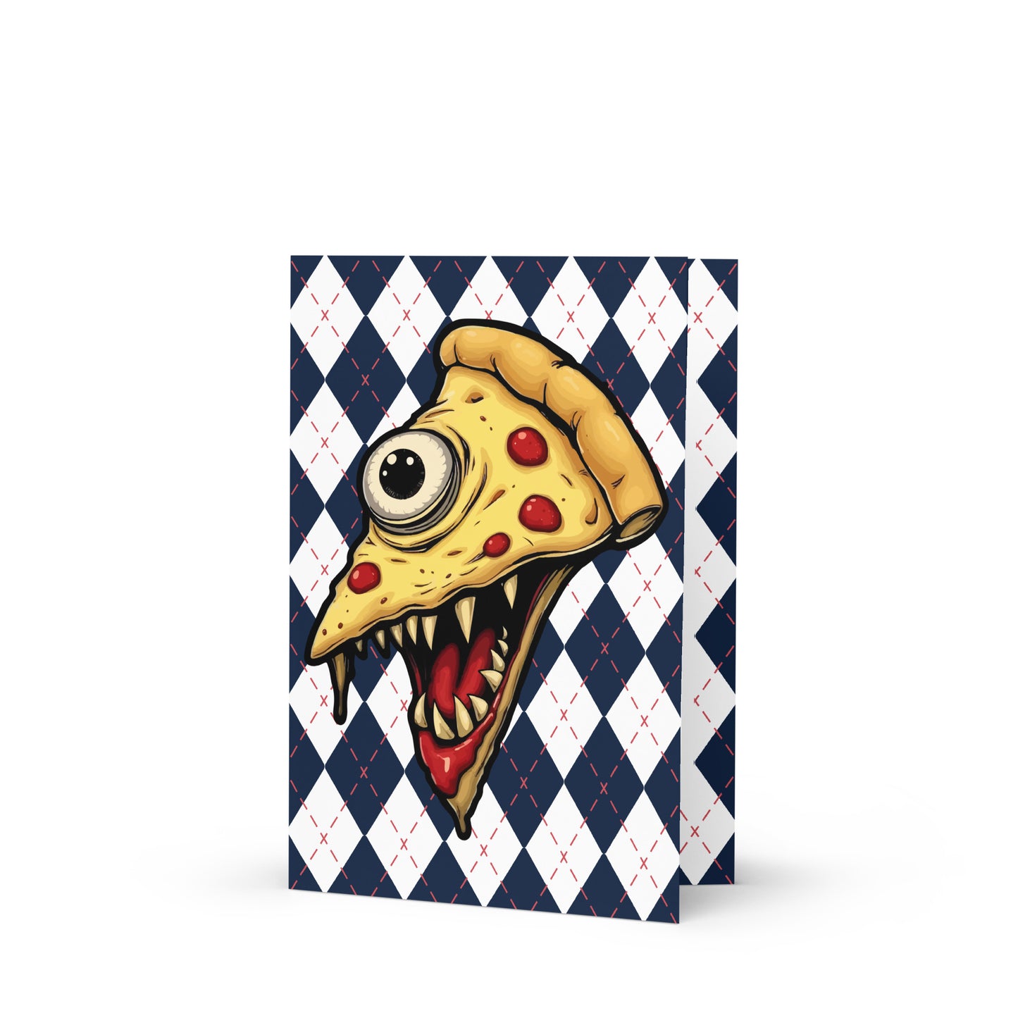 Zombie Pizza Slice Greeting card