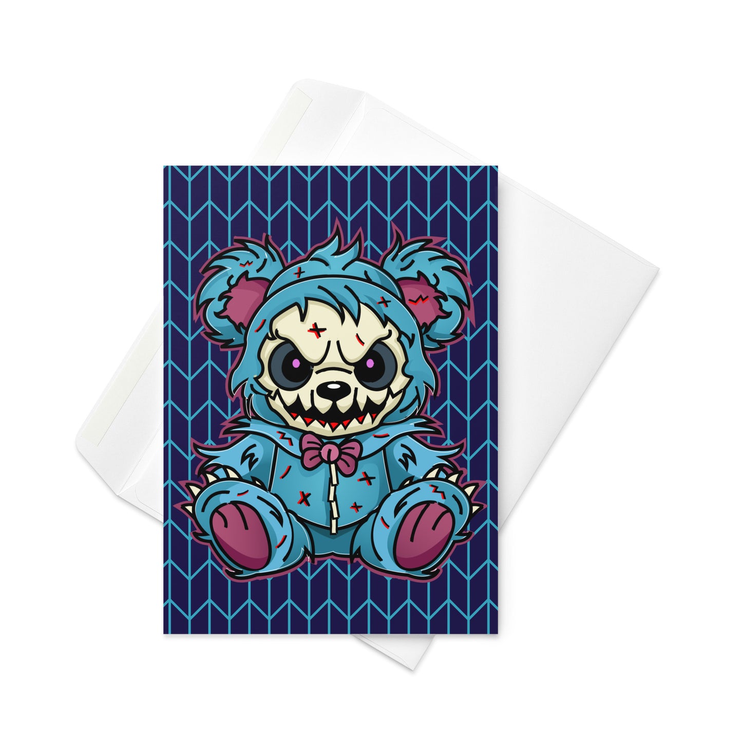 Cute Zombie Bear Greeting card