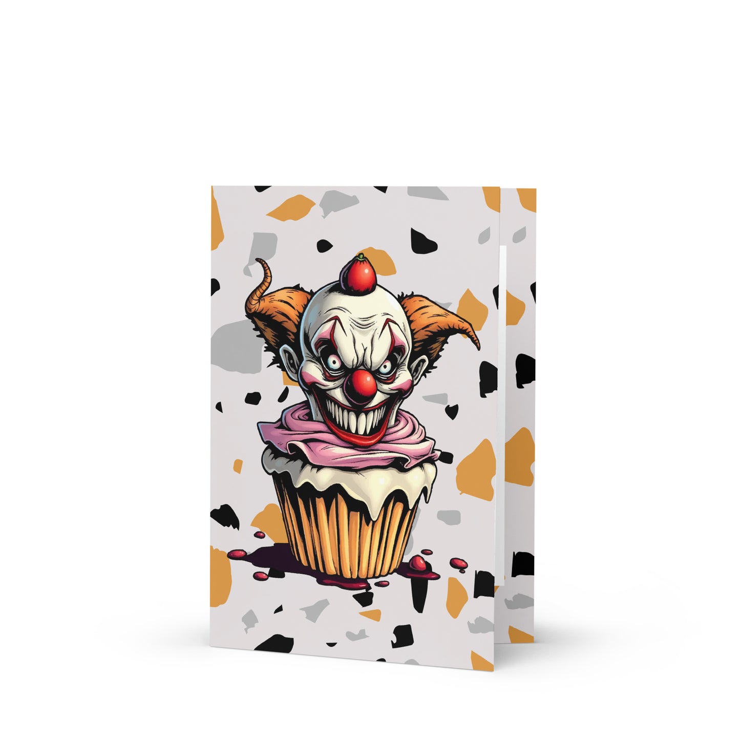 Big Teeth evil clown Greeting card