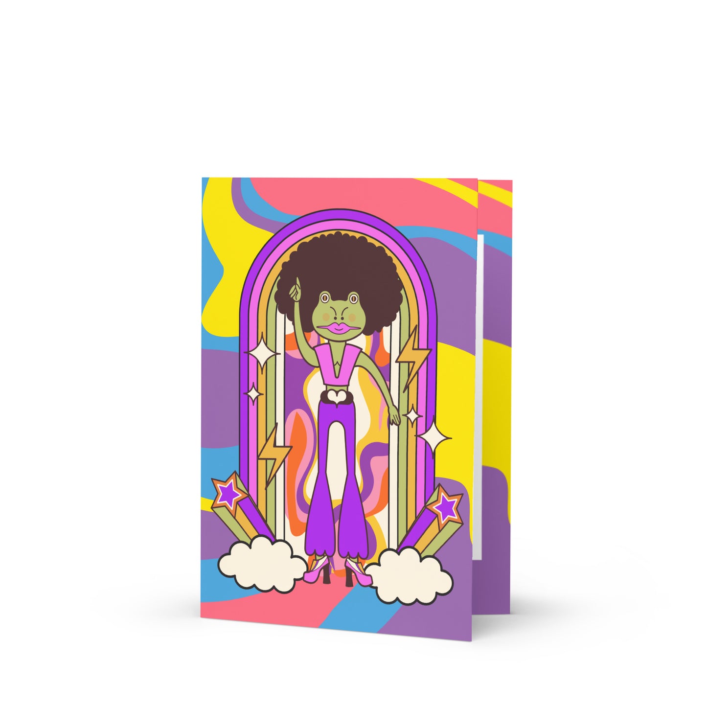 Disco Frog Greeting card