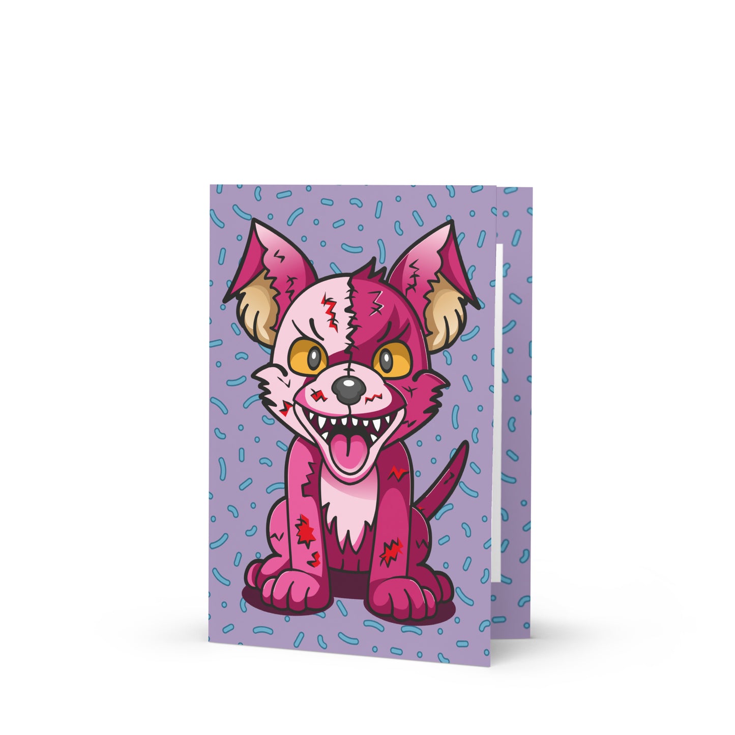 The Creepy Cute Plush Dog Greeting card