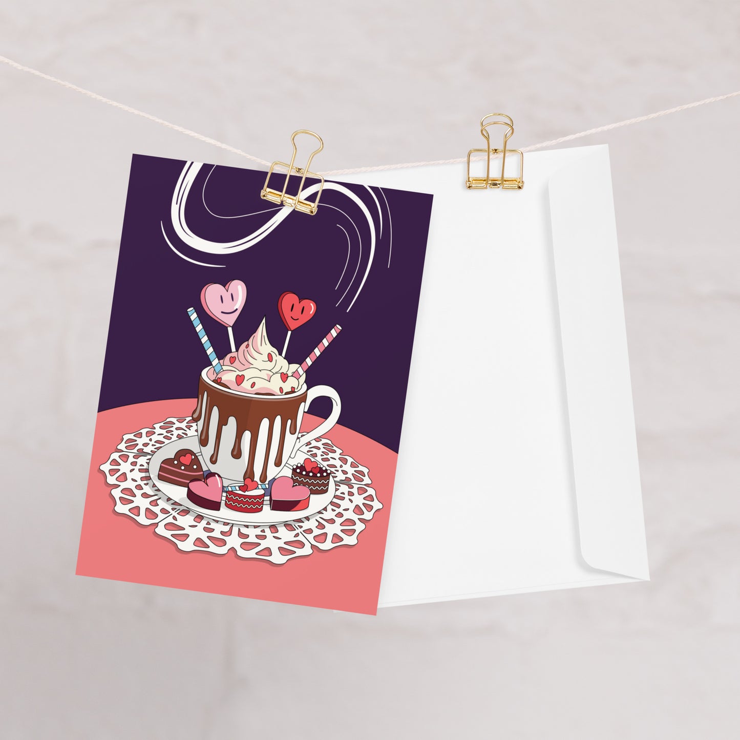 A cozy cup of love greeting card