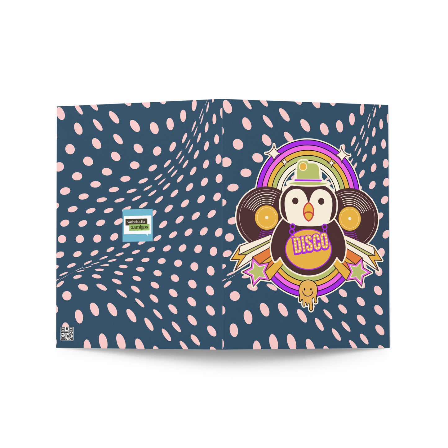 Disco Pinguin Greeting card