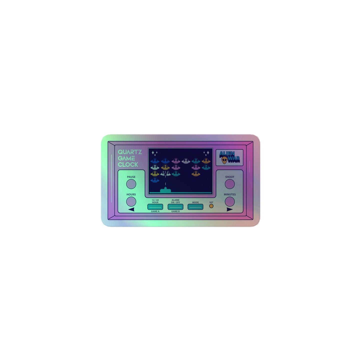 Video Game - Alien Attack Holographic stickers