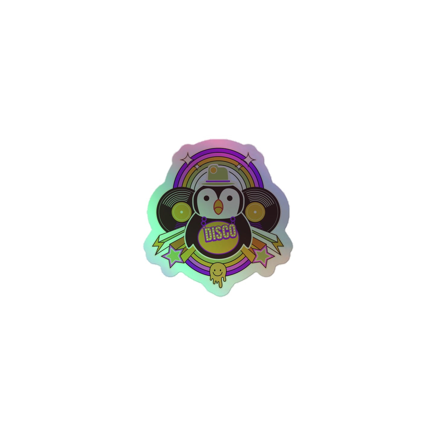 Disco Pinguin Holographic stickers