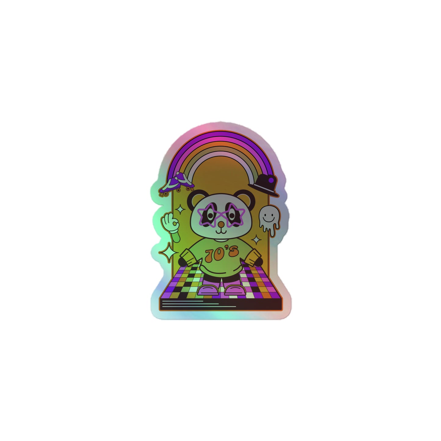 Disco Panda Holographic stickers