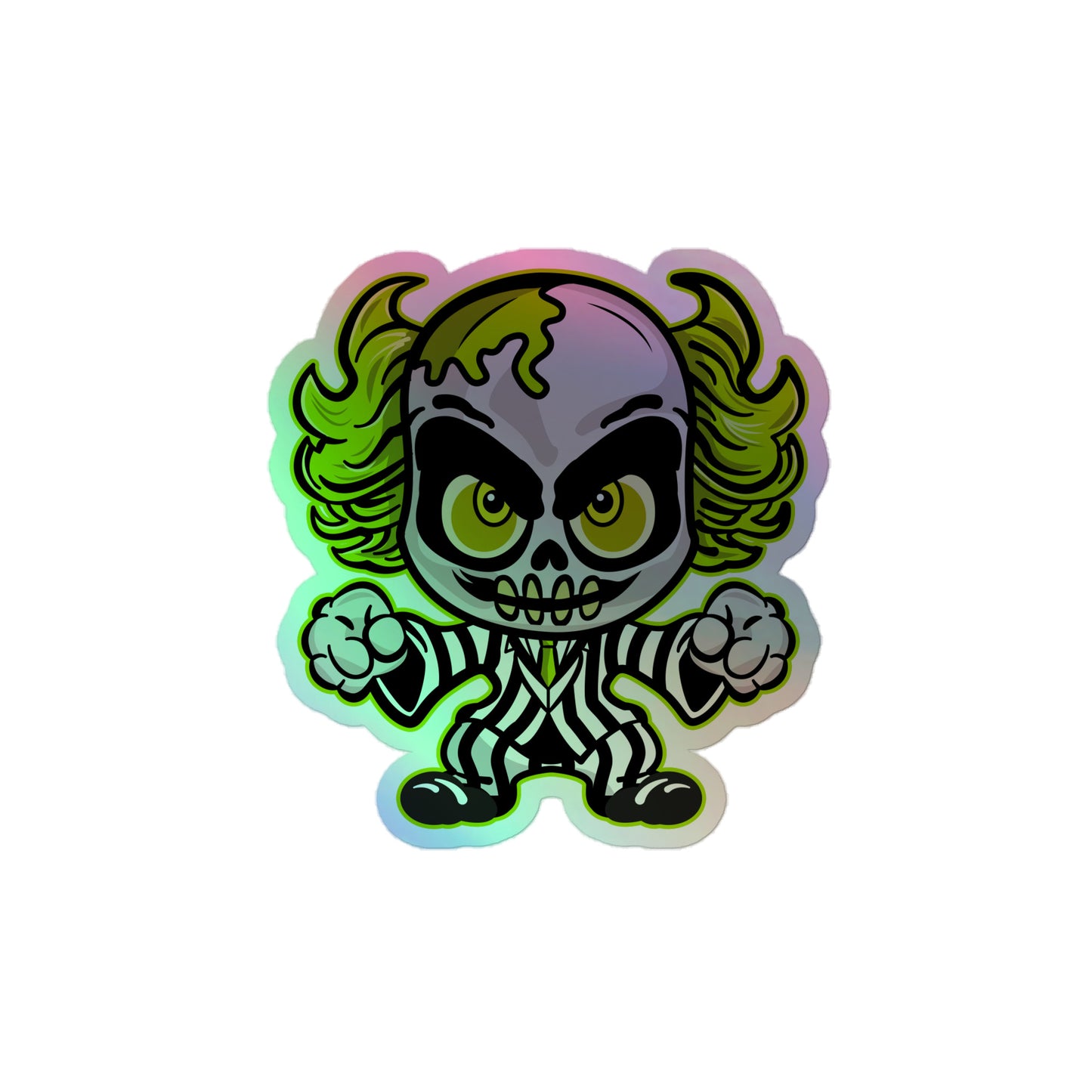 Creepy cute Character Holographic stickers