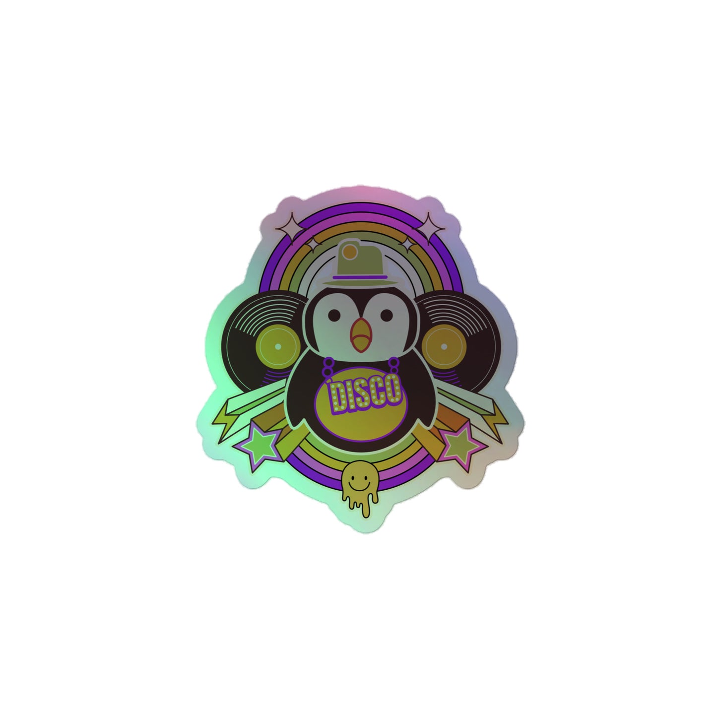 Disco Pinguin Holographic stickers