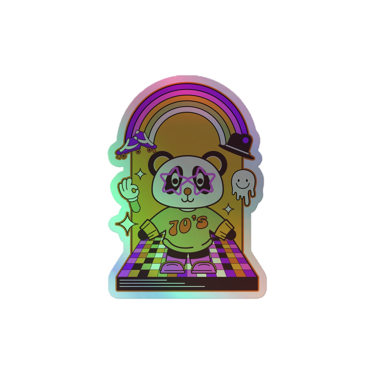 Disco Panda Holographic stickers