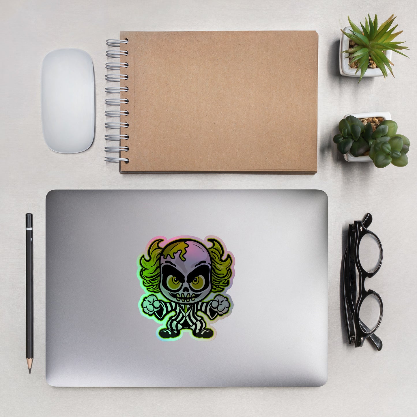 Creepy cute Character Holographic stickers