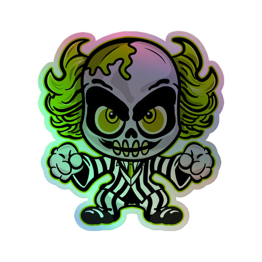 Creepy cute Character Holographic stickers