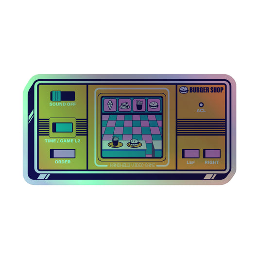 Video Game - Burger Shop Holographic stickers