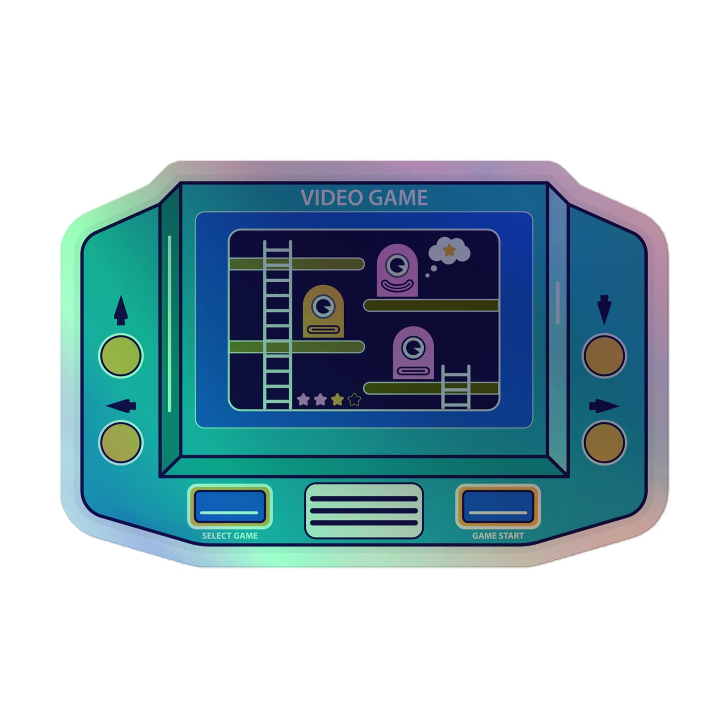 Video Game - Monster Attack Holographic stickers