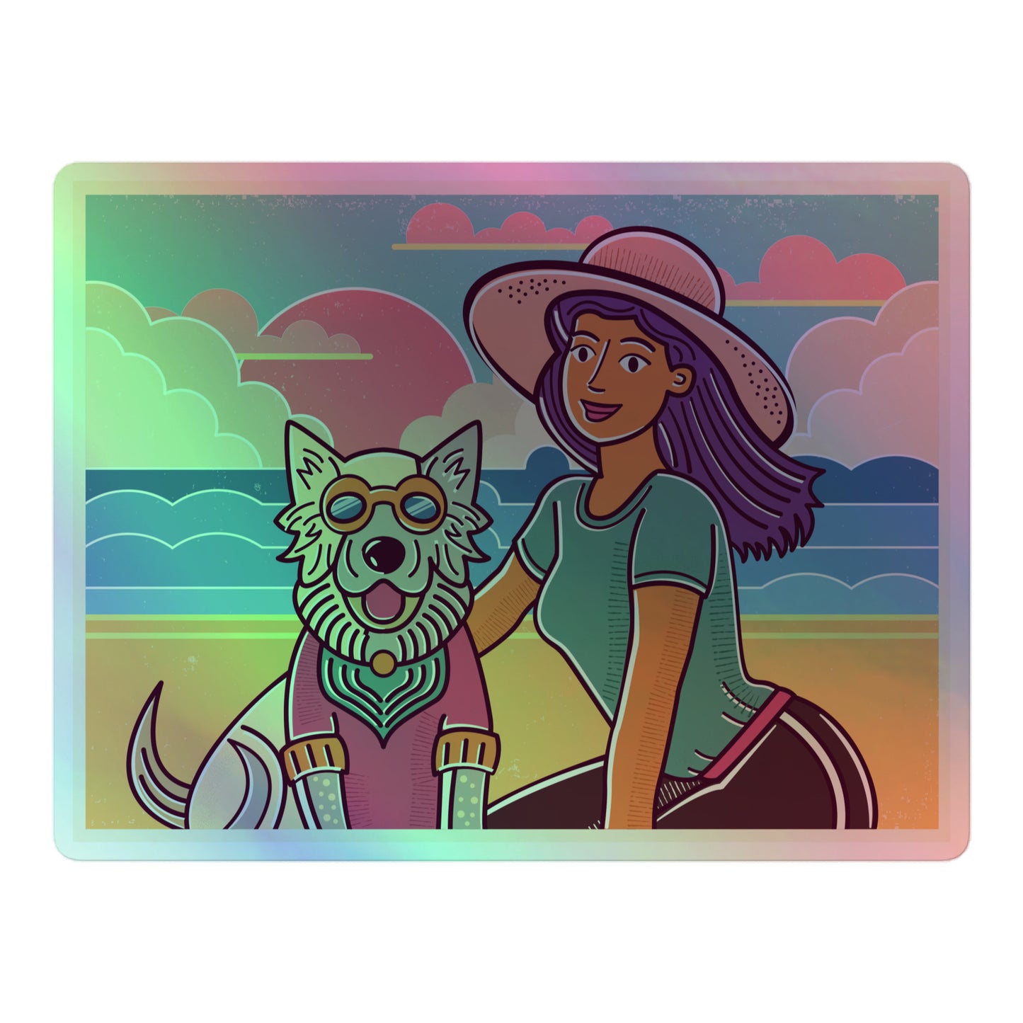 Best Friends Holographic stickers